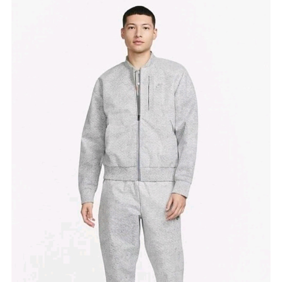 Nike Forward Tech Pack Bomber Therma Fit Zipper Jacket Gray Size XXL - Picture 1 of 16
